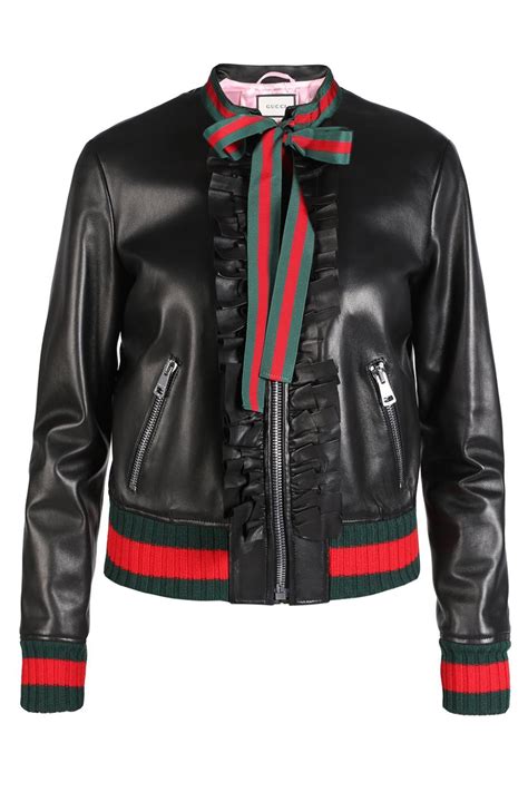 buy gucci leather jacket|gucci leather jacket women's.